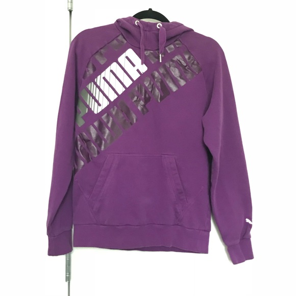 Puma Tops - Puma Sweatshirt Hoodie Purple Size S